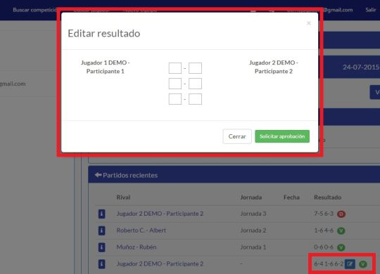 editar resultado